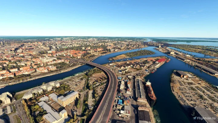 Darmowa sceneria Szczecina dostępna na Fligtsim.to